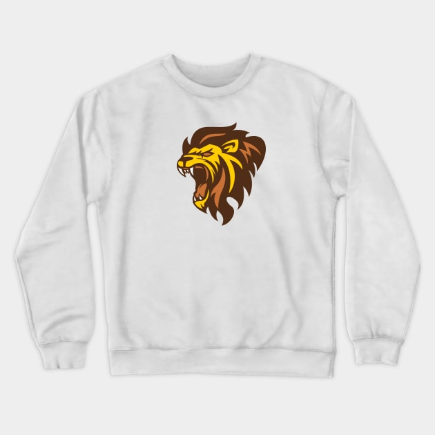 Roaring Lion of Courage Crewneck Sweatshirt by Johnitees